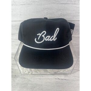 Bad Birdie Hat Black & White "Bad"‎ SnapBack NWT